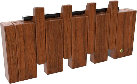 Wall Mounted Coat RackHooks Piano Key Hangers Natural Solid Wood Hanger Non-Woven Fabric Clothes Hangers for Closet, Kitchen, Bedroom, Bathroom, Entryway (Led Walnut, 4 Hooks) by MurphyBedKitMattresFrame