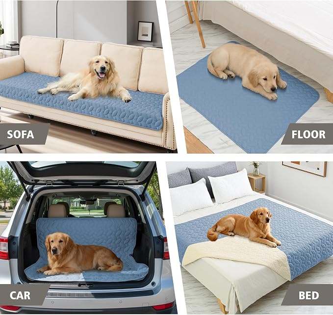 Ameritex Pet Bed Cover Dog Bed Blanket for Sofa and Furniture Waterproof New Pattern Design (40x50 Inch, Light Blue) - Image 3