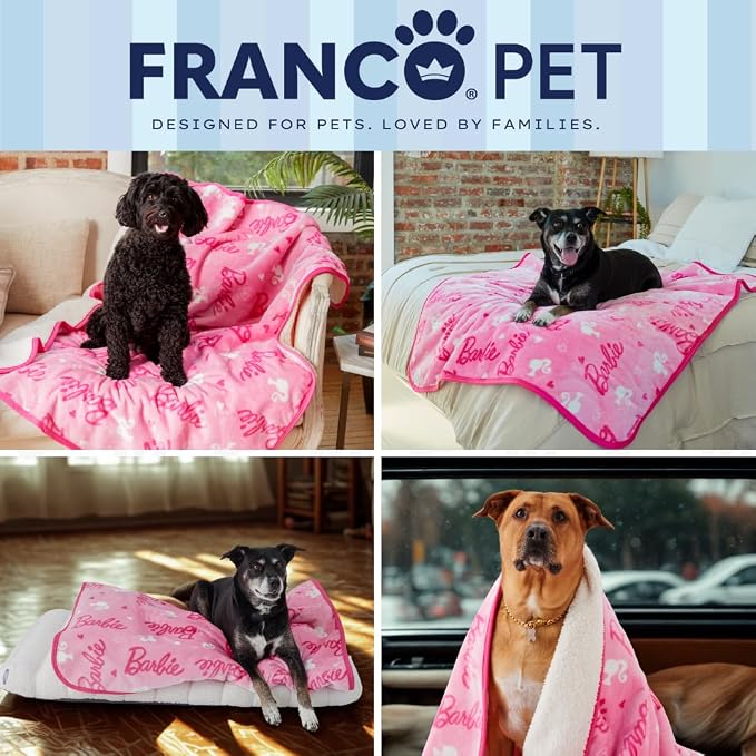 Barbie Waterproof Dog Bed Cover, Large 40x50 Pet Blanket for Furniture Bed Couch Sofa, (Officially Licensed) by Franco - Image 7