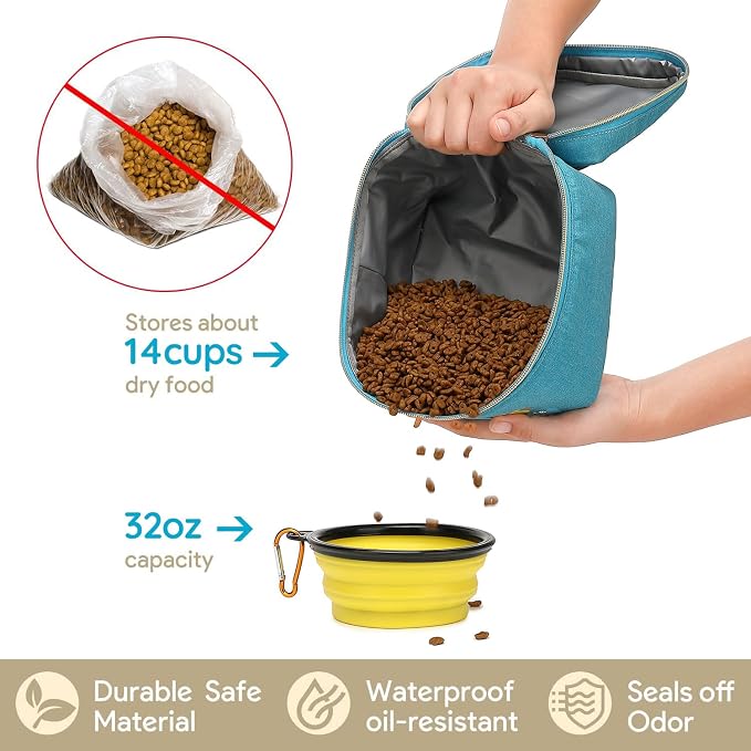 Dog Travel Bag for Traveling| Week Away/Overnight Travel Accessories with Multi-Function Pockets|Pet Travel Set for Dog and Cat|Ultimate Gift for Dog Moms &Dads, Doggy Lovers &Pet Owners - Image 7