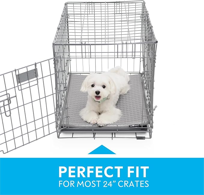 Paw Inspired Cooling Orthopedic Crate Pad, 23x17 Inch, Gray | XS/Small Size Washable Memory Foam Mat for Dogs and Cats, Fits 24 Inch Kennel - Image 6