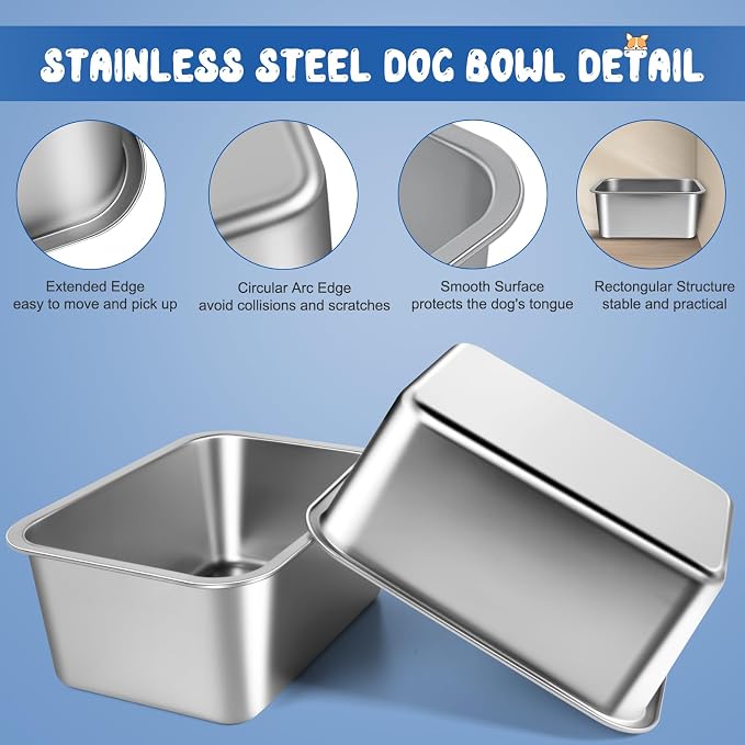 Bwogue 3 Gallon Large Water Bowl for Dogs, Stainless Steel Dog Water Bowl | Large Dog Water Bowl, 1 Pack, Food or Water Use, Thick Stainless Steel, XL-Large Dogs, Deep Design Helps Reduce Spills - Image 4