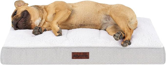 Furhaven Orthopedic Dog Bed – Classic Cushion with Plush Tufted Top, Supportive Foam Mattress, Removable Washable Cover, Joint Relief - Gray, Medium by FurHaven