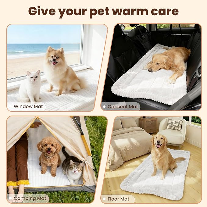 Couch Cover for Dogs Washable, Non Slip Couch Covers for 3 Cushion Sofa Pet Friendly, Fuzzy Pet Couch Cushion Covers for Dog, Thick, Soft for Sofa Protector (White, 27.6" x 70.9"/70 x 180cm) - Image 5
