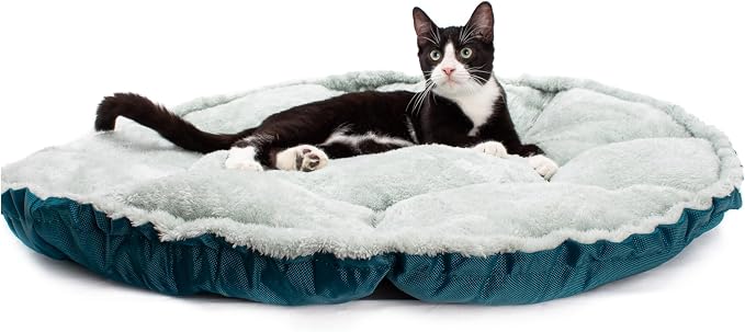 Jackson Galaxy Convertible Clamshell Cat Bed - Reversible and Fluffy, Scent Soaker by JacksonGalaxy