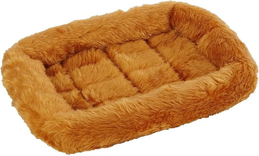 MidWest Homes for Pets QuietTime XXS Dog Bed – Cinnamon Faux Fur Bolster, Ultra-Soft and Machine Washable, Fits 18-Inch Crates and Carriers, for Small Dogs and Cats by MidWestHomesForPets