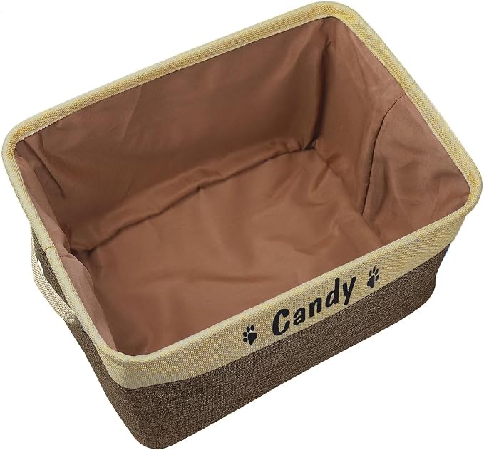 PET ARTIST Collapsible Dog Toy Storage Basket Bin with Personalized Pet's Name - Rectangular Box Chest Organizer for Clothing, Apparel & Accessories - Image 8
