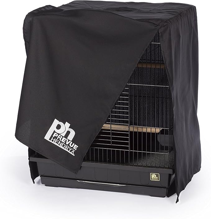 Prevue Hendryx Pet Products Universal Bird Cage Cover, Medium, Black (12502) - Image 2