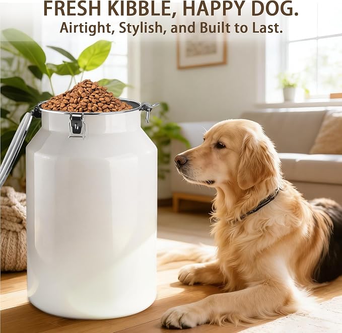 Dog-Cat Food Storage Container 45 lb/48 Qt, Large Stainless Steel Pet Food Bin with Airtight Lid & Scoop Included, Durable 304 Metal Storage for Dogs & Cats - Image 7