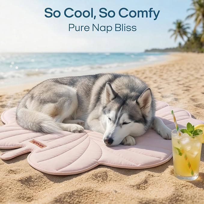Dog Cooling Mat Washable Pet Cooling Mat, Self Cooling Mat for Dogs Large | 35" x 33", Thick Portable Foldable Cooling Pad for Indoor Outdoor, Crate, Travel, Camping and Beach - Image 7