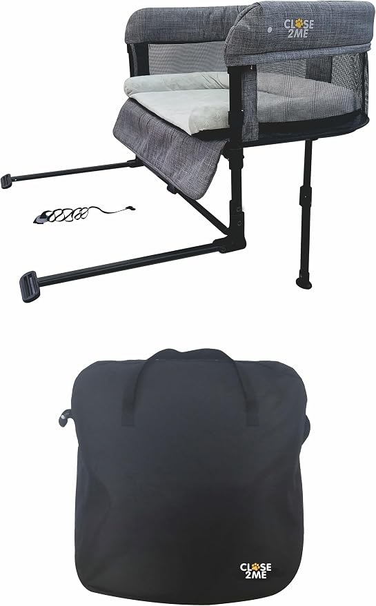 Englacha Close2Me Elevated Pet Bed - Bedside Mattress for Cats and Small Dogs - Comfortable, Cozy Design with Tool-Free Installation - Foldable for Easy Transport, Carry Bag Included - Image 8
