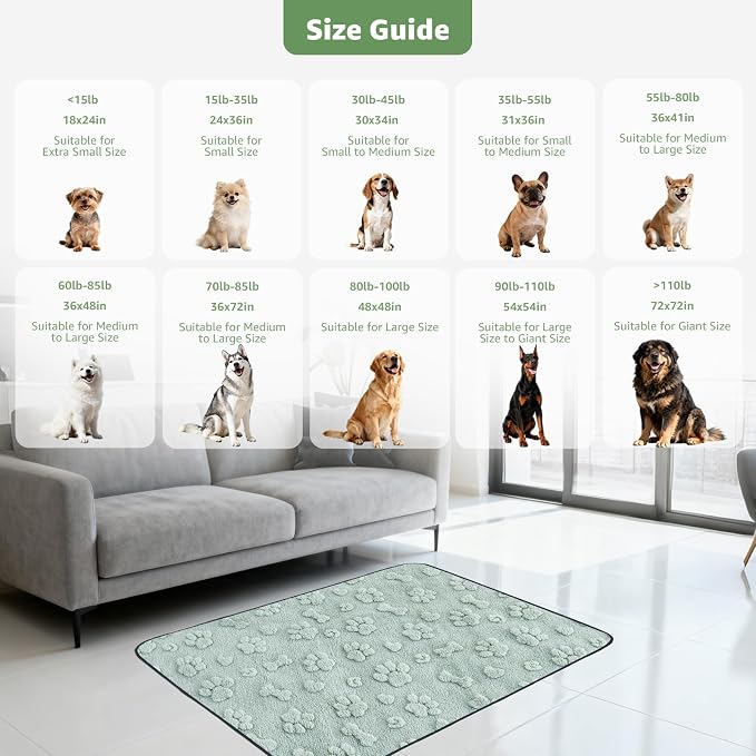 LOOBANI Washable Pee Pads for Dogs, Potty Training, 36"x24", 2-Pack | Super Absorbent Reusable Puppy Pads For Whelping, Crates, Floors, Couches, Waterproof, Leakproof, Non Slip - Image 9