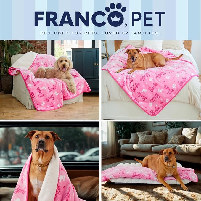 Barbie Waterproof Dog Bed Cover, XL 60x80 Pet Blanket for Furniture Bed Couch Sofa, (Officially Licensed) by Franco - Image 7
