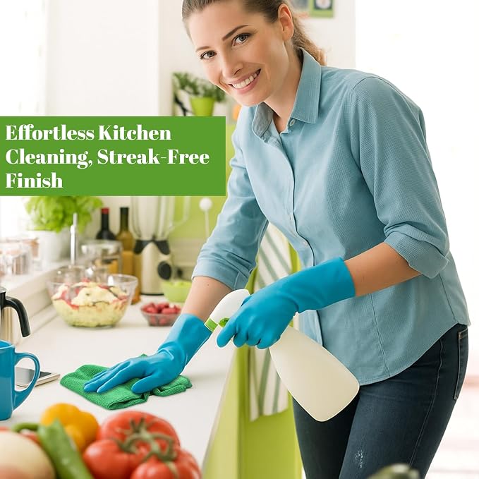 Nuenen 140 Pcs Microfiber Cleaning Cloths for Cars Ultra Absorbent Car Towels Drying Reusable Cleaning Supplies House Kitchen Window Microfiber Towel (Green,16 x 16 Inch) - Image 4