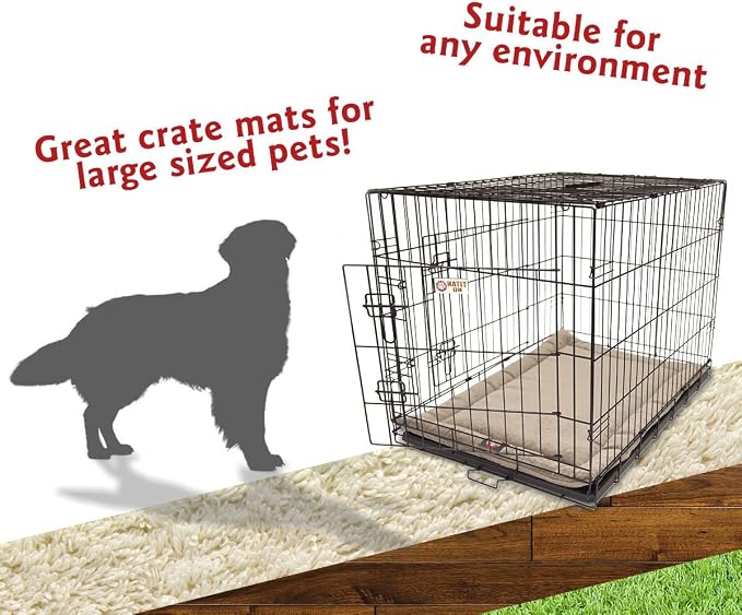 Majestic Pet Dog Crate Mat - Machine Washable Soft Plush Pet Bed Pad for Crates & Kennels | USA Crafted | 42"x26" Villa Pearl - Image 4
