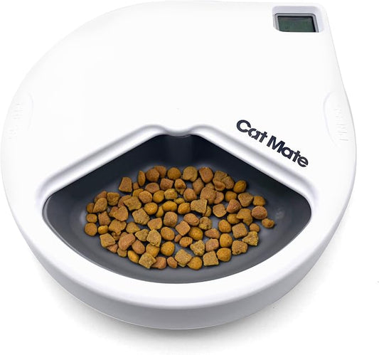 Cat Mate C300 Automatic 3 Meal Pet Feeder with Digital Timer for Cats and Small Dogs by CatMate