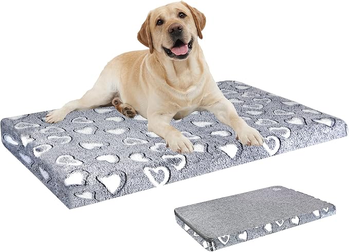 VANKEAN Reversible Cool/Warm Crate Mat Waterproof Washable Firm S-XXL Grey by VANKEAN