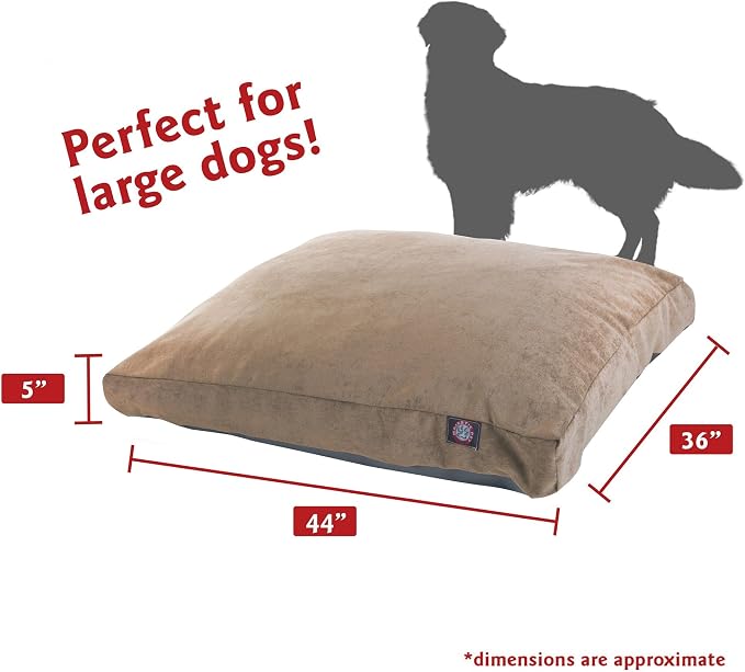 Majestic Pet Shredded Memory Foam Dog Bed Large with Removable Washable Cover – Rectangle Orthopedic Dog Bed–Durable Dog Crate Bed-Flat Dog Bed for Senior Dogs - (44x36) L - Villa - Pearl - Image 3