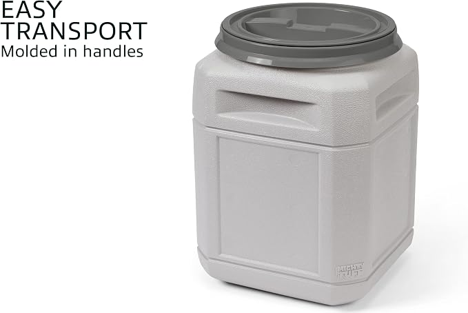 Mighty Tuff Airtight Dog Food Storage Container – 10 Gal, up to 40 lb Capacity – Cat and Dog Food Container with Twist Lid & Handles – BPA-Free, Made in USA - Image 7