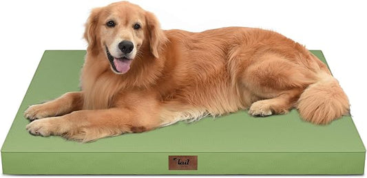 Waterproof Orthopedic Outdoor Dog Bed XL for Extra Large Dogs | Egg Crate Foam for Joint Support, TPU Waterproof Layer, Machine Washable 1680D Oxford Cover, 44 x 32 Inch, Up to 90 lbs by TailStories