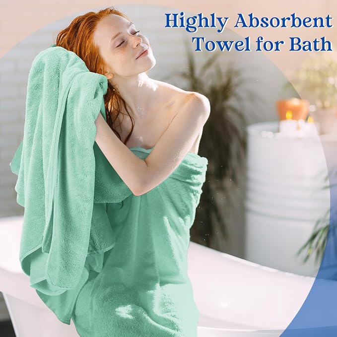 Moukeren 18 Pcs Microfiber Bath Towel Set 6 Bath Towels 6 Hand Towels 6 Washcloths Soft Coral Velvet Highly Absorbent Bathroom Towel for Fitness Sports Yoga Travel(Classic Colors) - Image 4