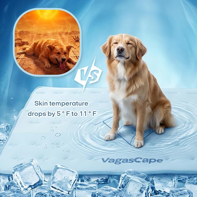Vagascape 3.0 Supportive Double Sided Dog Cooling Mat | Thick Durable Pet Cooling Mat for Extra Large Pet, 47" x 28" Washable Cooling Mat for Dog Outdoor and Indoor - Image 7