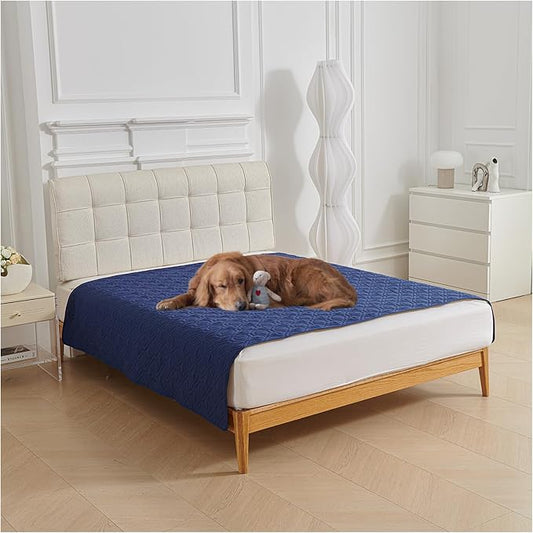 Waterproof Blanket Dog Bed Cover Non Slip Large Sofa Cover Dog Blanket for Couch Protection Pet Blanket for Furniture Bed Couch Sofa Reversible (Blue,170 * 210cm) by OREZAUQS