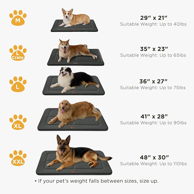 Joydeco Low Profile Dog Crate Mat Reversible Bed Pad, Washable Dog Pad Mat with Ultra Soft Fleece, Compact Design Kennel Beds Mats for Large Medium Small Pets, 36" x 27" Dark Gray - Image 7