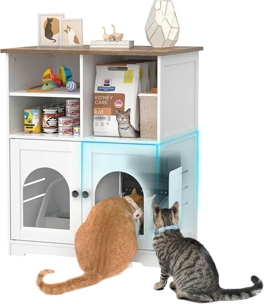 GDLF Cat Feeding Station, Cat Cabinet for Microchip Feeder with Dog-Proof Design, Specially Fits Surefeed & Automatic Pet Feeder for Multi-Pets Home by GDLFGoodLife