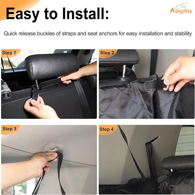 Aunginsy SUV Cargo Liner for Dogs Compatible with Toyota FJ Cruiser 2007-2021 Accessories, Rear Trunk Mat Travel Nonslip Pet Cargo Boot Liner with Bumper Flap Protector, Waterproof Floor Mat for Cats - Image 4