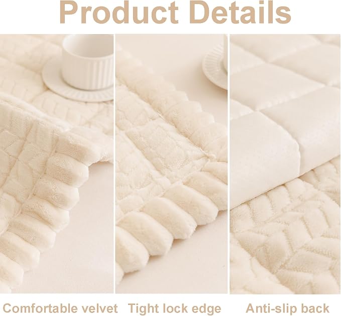 Pet Couch Cover Dogs Washable Sofa Protector Covers Non Slip Fuzzy Dog Mat | Thick Flannel & Anti-Slip Backing, Protects Furniture from Pet Hair, Dirt & Messes, Fits Leather & Fabric Sofa and Loveseat - Image 3
