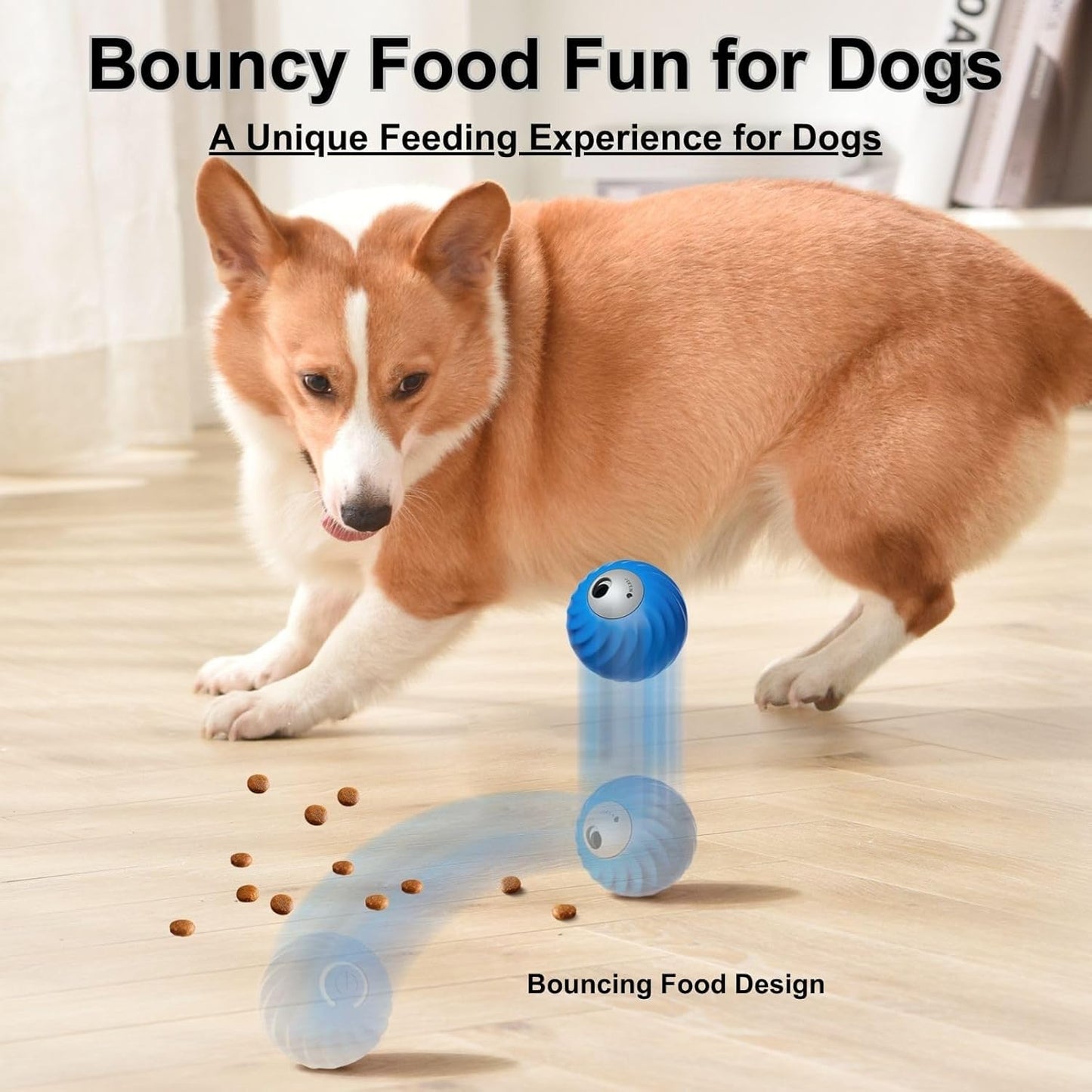 Zoomie Buddy 2.0, Zoomie Buddy for Dogs, 2 in 1 Smart Touch Interactive Dog Balls ＆ Pet Feeder, 2.83" Diameter, Suitable for Small/Medium Dogs, with Fruit Plush Cover (Orange, Tomato)
