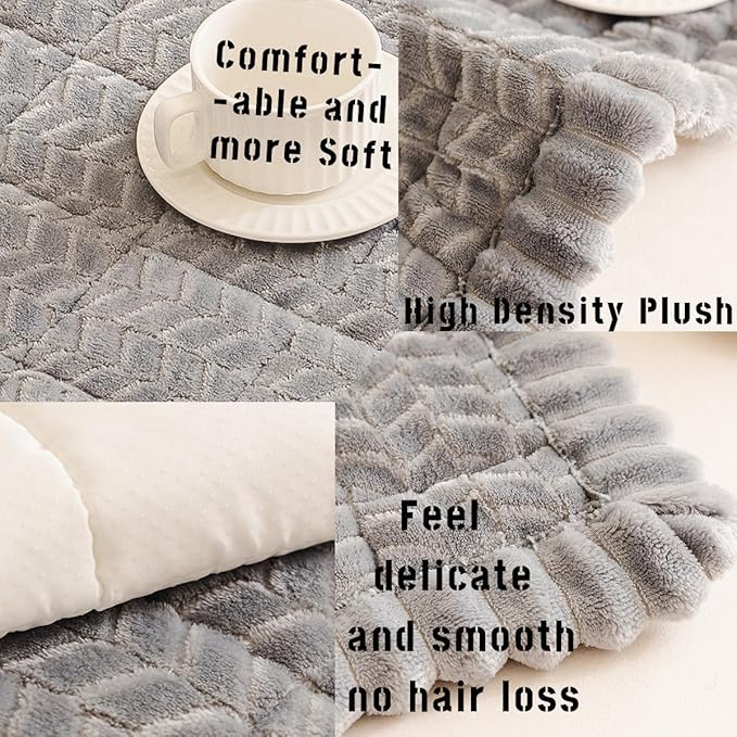 Mitid Sofa Cover Fuzzy Couch Cover for Pet, Couch Covers for Dogs Pets Mat | Washable Non-Slip Sofa Slipcover Cushion Protector Pets Friendly Mat, Dog Couch Cover, Square Couch Covers for Dogs Non Skid - Image 3