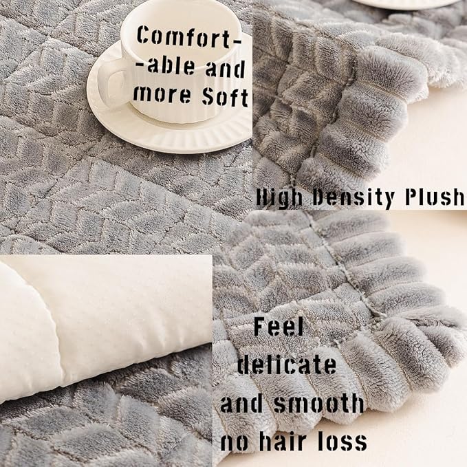 Mitid Sofa Cover Fuzzy Couch Cover for Pet, Couch Covers for Dogs Pets Mat | Washable Non-Slip Sofa Slipcover Cushion Protector Pets Friendly Mat, Dog Couch Cover, Square Couch Covers for Dogs Non Skid - Image 3