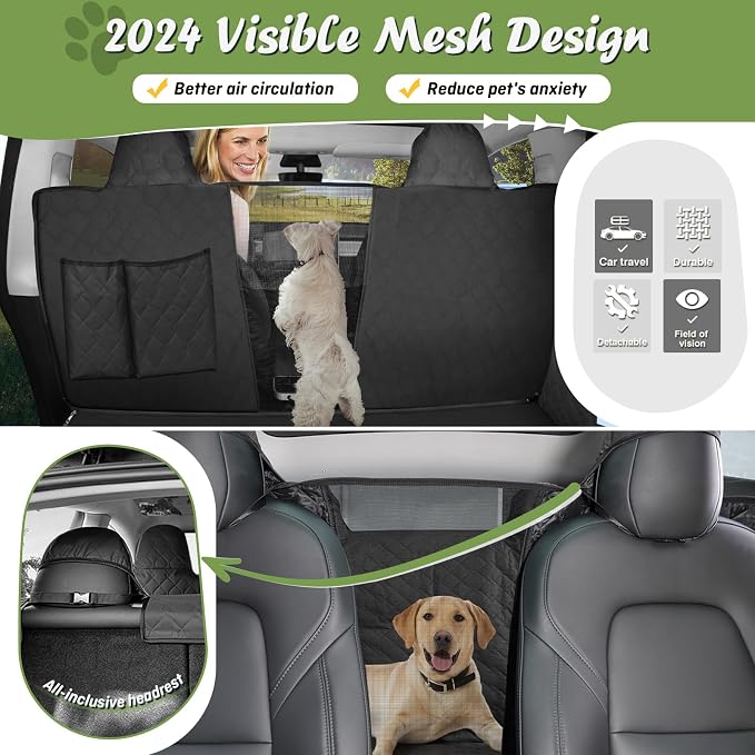 Shademax Custom for Toyota RAV4 Dog Seat Cover for Back Seat 2019-2025 2026 Dog Car Seat Cover for Rear Seat Pet Mat SUV Backseat Protector Waterproof Scratchproof Hammock Liner Oxford Fabric - Image 3