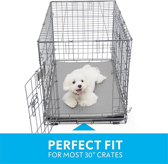 Paw Inspired Cooling Orthopedic Crate Pad, 29x18 Inch, Gray | Small Size Washable Memory Foam Mat for Dogs and Cats, Fits 30 Inch Kennel - Image 6