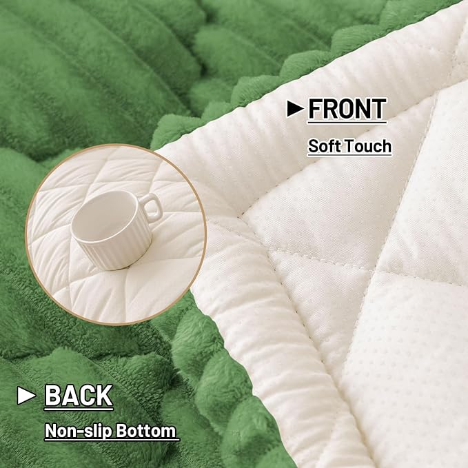 Smiry Couch Cover for Dogs Washable, Non Slip Fuzzy Pet Sofa Protector | Soft Thick Furniture Cover for Sofa, Loveseat and Sectional, Scratch & Pet Hair Resistant (Olive Green, 27.6" x 70.9") - Image 5