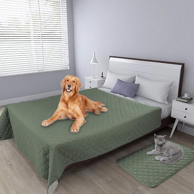 Easy-Going 100% Waterproof Dog Bed Cover, Non-Slip Pet Blanket for Furniture, Washable Couch Cover, Repleasement Sofa Cover (68x82 in,Greyish Green) - Image 2