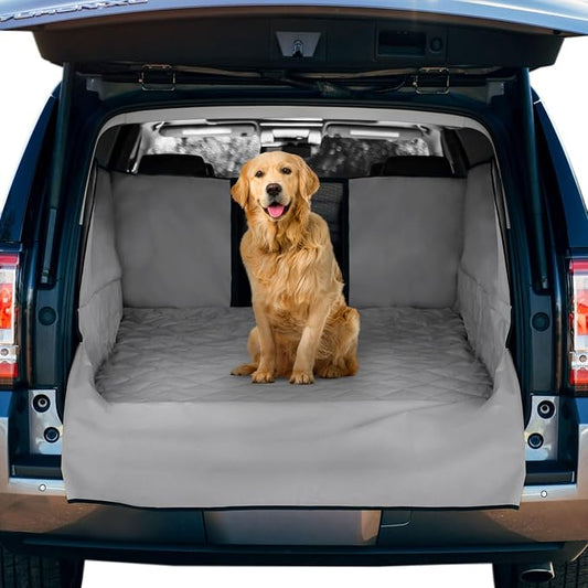 SUV Cargo Liner for Dogs - Water-Resistant Pet Trunk Cargo Cover Mat for SUVs and Sedans with Bumper Flap Protector, Trunk Cover, Non-Slip Liner, (35" X 40") Upgraded 2025 by Frontpet