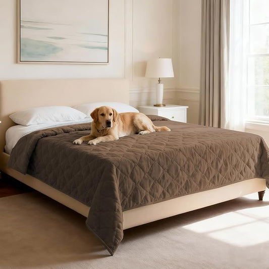 H.VERSAILTEX Couch Cover Chenille Pet Fuzzy Sofa Covers for 3 Cushion Couch and Bed Anti Slip Washable Sofa Slipcovers Soft Couch Protector Cover for Dogs Cats Kids(68" x 82", Coco Mocha) by HVERSAILTEX