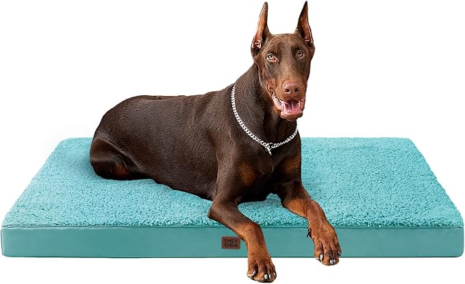 EHEYCIGA Orthopedic Dog Bed Extra Large with Removable Washable Cover, 47IN | Egg Crate Foam Support, Durable Oxford fabric, Non-Slip Bottom, Machine Washable, Soft Waterproof Plush Pet Bed Mat For Crate by EHEYCIGA