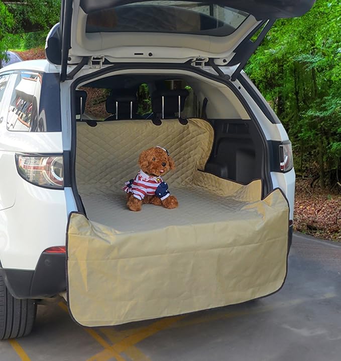 FLR Pet Dog Seat Cover for Car Waterproof Washable Pet Dog Mat Booster Seat Cover Car Pet Dog Protector Cover with 1 Pcs Pet Seat Safety Belt for Dogs SUV Cars Trucks-80X52in - Image 7