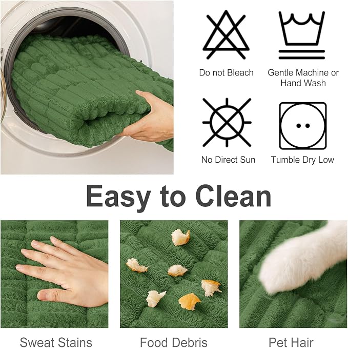 hyha Couch Cover for Dogs, Washable Non Slip Plush Flannel Sofa Protector | Thick Flannel, Silicone Anti-Slip Backing, Pet Hair & Scratch Protection, Fits Sofa & Loveseat (2 Pack 20" x 24") - Image 7
