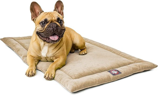 Majestic Pet Orthopedic Memory Foam Dog Crate Mat - Plush Pet Bed Pad for Crates & Kennels | USA Crafted | 30"x21" Villa Pearl by MajesticPet