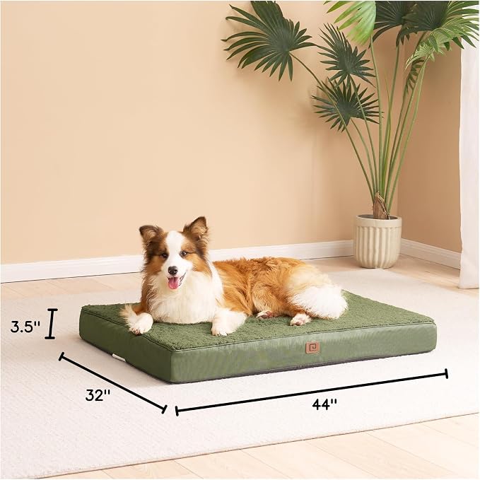 EHEYCIGA Orthopedic Dog Bed Extra Large with Removable Washable Cover, 44IN | Egg Crate Foam Support, Durable Oxford fabric, Non-Slip Bottom, Machine Washable, Soft Waterproof Plush Pet Bed Mat For Crate - Image 10
