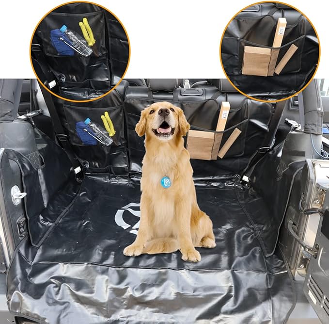 Dog Trunk Liner for Jeep - Heavy Duty Waterproof Oxford Cargo Protector for 2007-2026 Wrangler JK JL 4-Door, Nonslip Washable Pet Seat Cover & Anti-Scratch Liner (Star) - Image 6