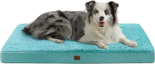 EHEYCIGA Orthopedic Dog Bed Extra Large with Removable Washable Cover, 41IN | Egg Crate Foam Support, Durable Oxford fabric, Non-Slip Bottom, Machine Washable, Soft Waterproof Plush Pet Bed Mat For Crate by EHEYCIGA
