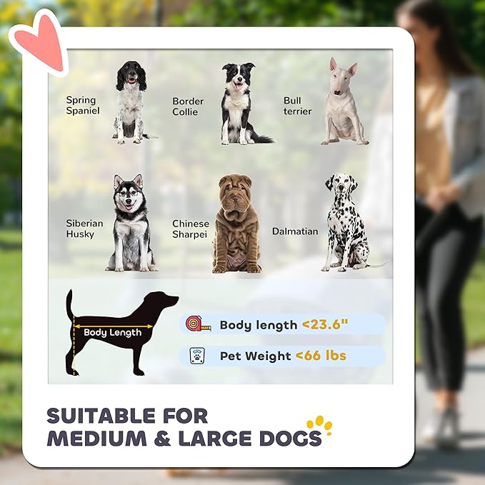 PawHut Dog Stroller for Large Medium Small Dogs up to 66 Lbs. 23.5" in Body Length, One-Click Foldable Pet Cat Stroller with Storage, Shock Absorption Wheels, Mesh Window, Safety Leash, Black