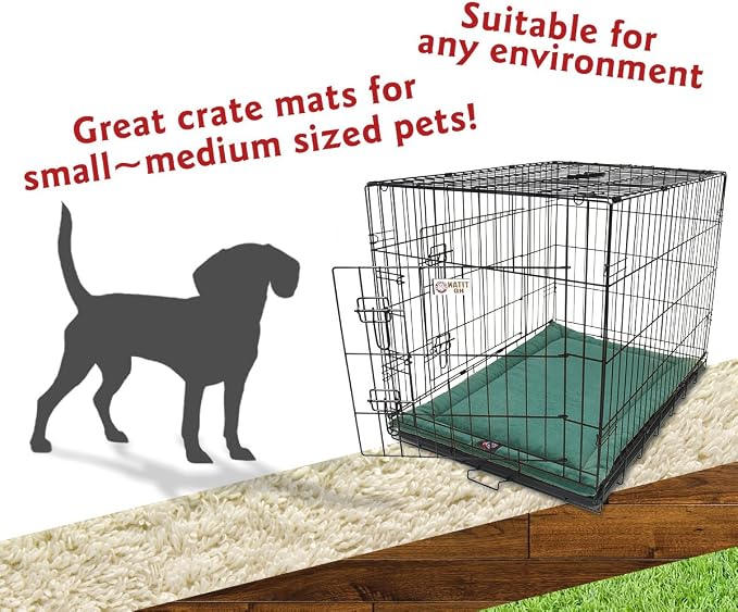 Majestic Pet Dog Crate Mat - Machine Washable Soft Plush Pet Bed Pad for Crates & Kennels | USA Crafted | 30"x21" Villa Marine - Image 4