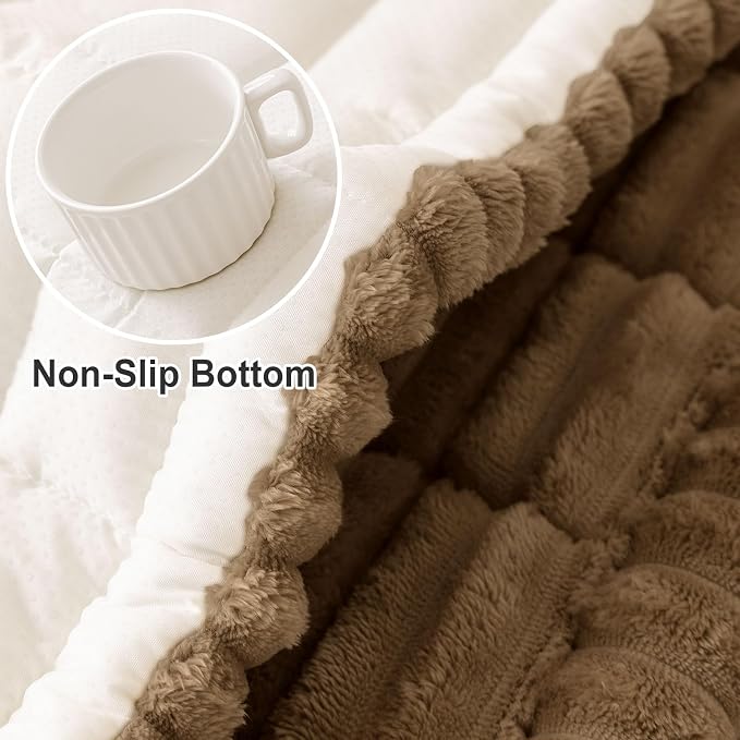 hyha Couch Cover for Dogs, Washable Non Slip Plush Flannel Sofa Protector | Thick Flannel, Silicone Anti-Slip Backing, Pet Hair & Scratch Protection, Fits Sofa & Loveseat (35.4" x 88") - Image 6